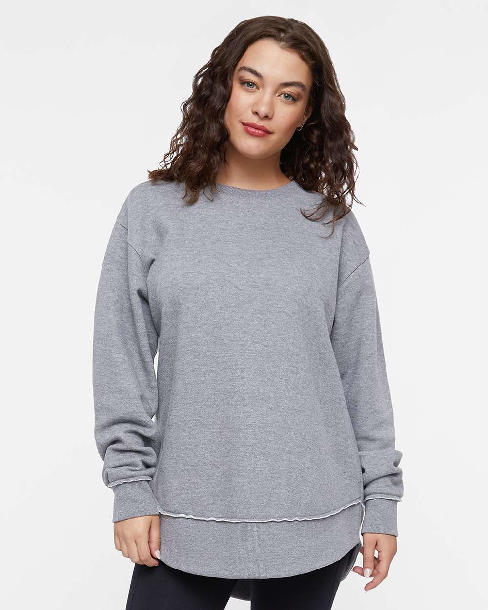 Sequin Volleyball Patch - Weekend Fleece Crewneck Sweatshirt