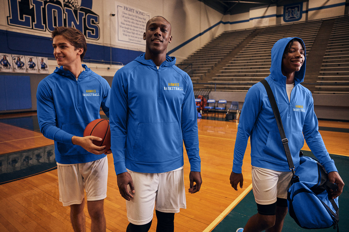 Adult & Ladies - Sport-Tek Stretch 1/2-Zip Hoodie (Fusion Elite)