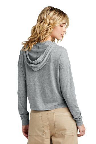 Ladies - Tri® Midi Long Sleeve Hooded Tee (Nebraska Gold)