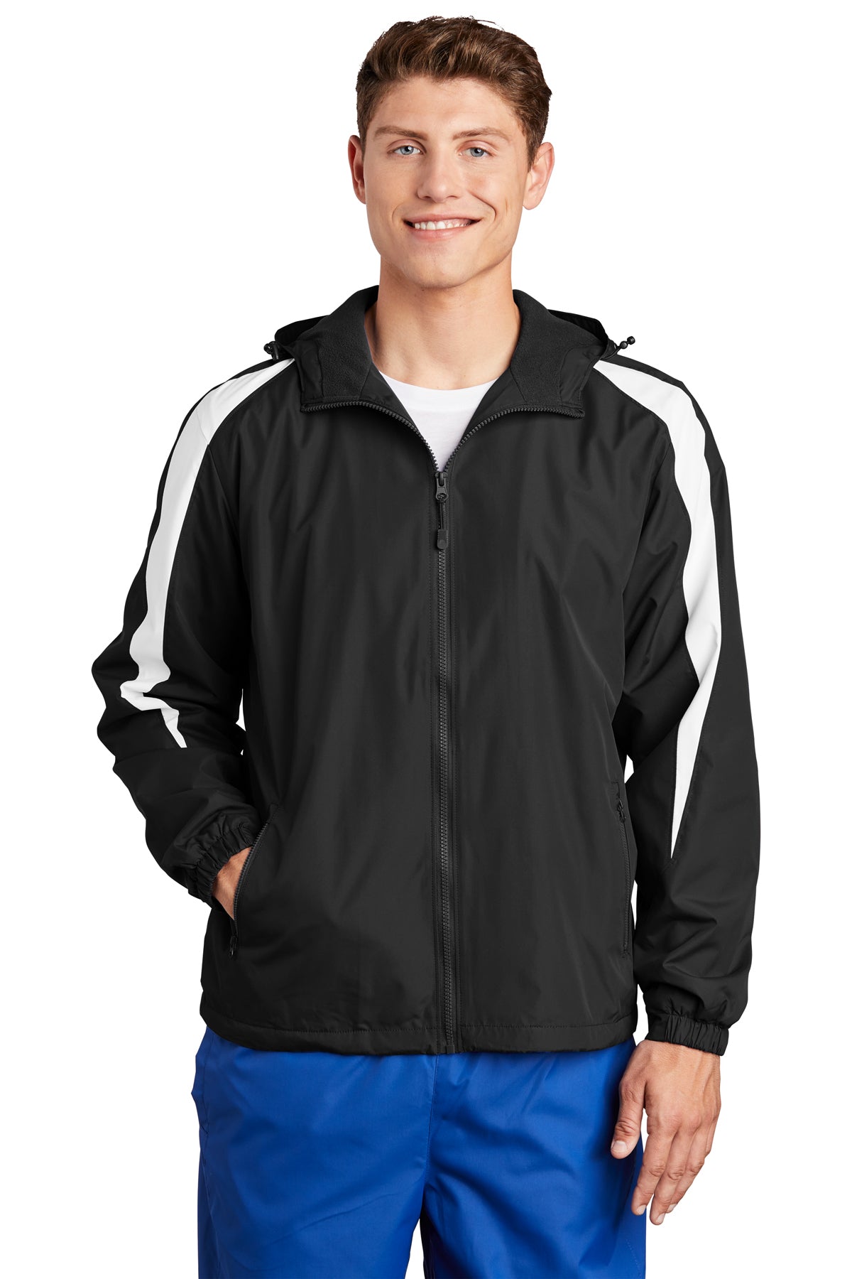 Adult & Youth - Fleece Lined Colorblock Jacket - (Centennial Jaguar Soccer)