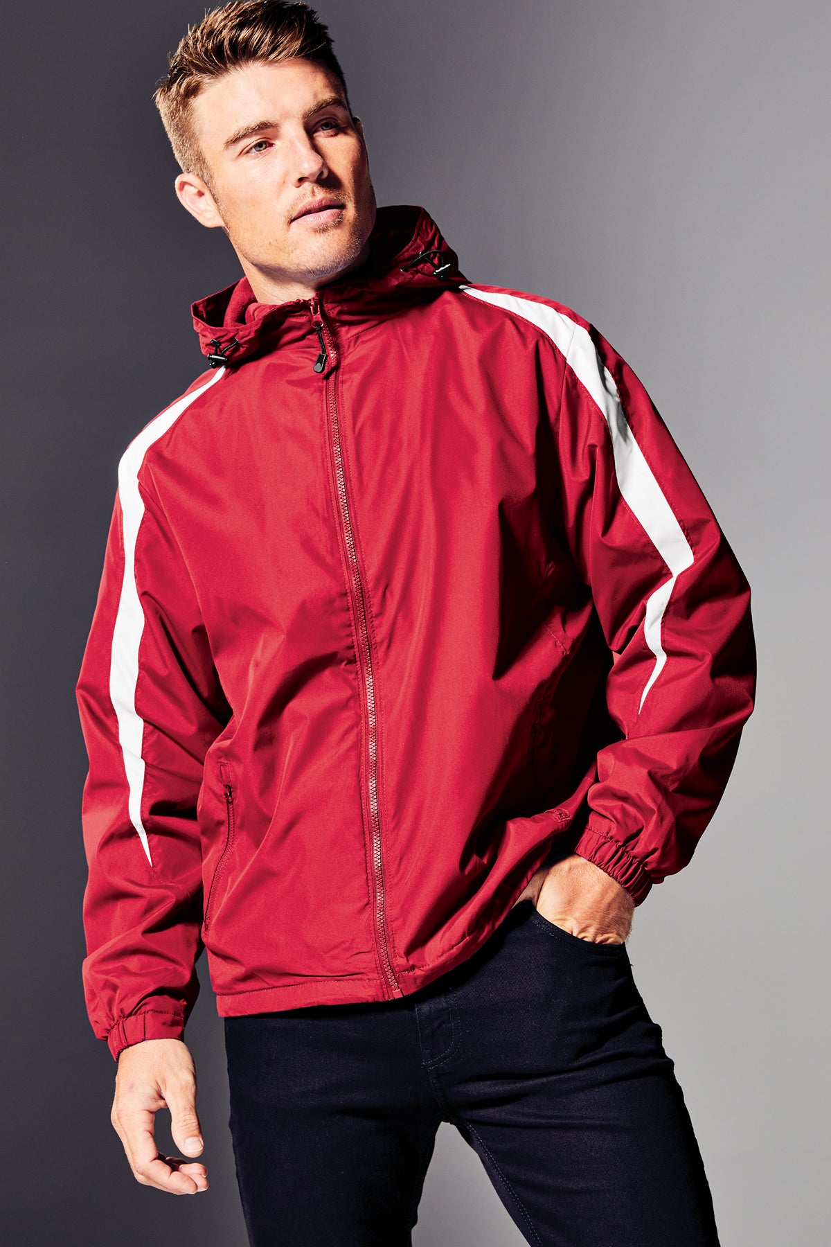 Adult & Youth - Fleece Lined Colorblock Jacket - (Centennial Jaguar Soccer)