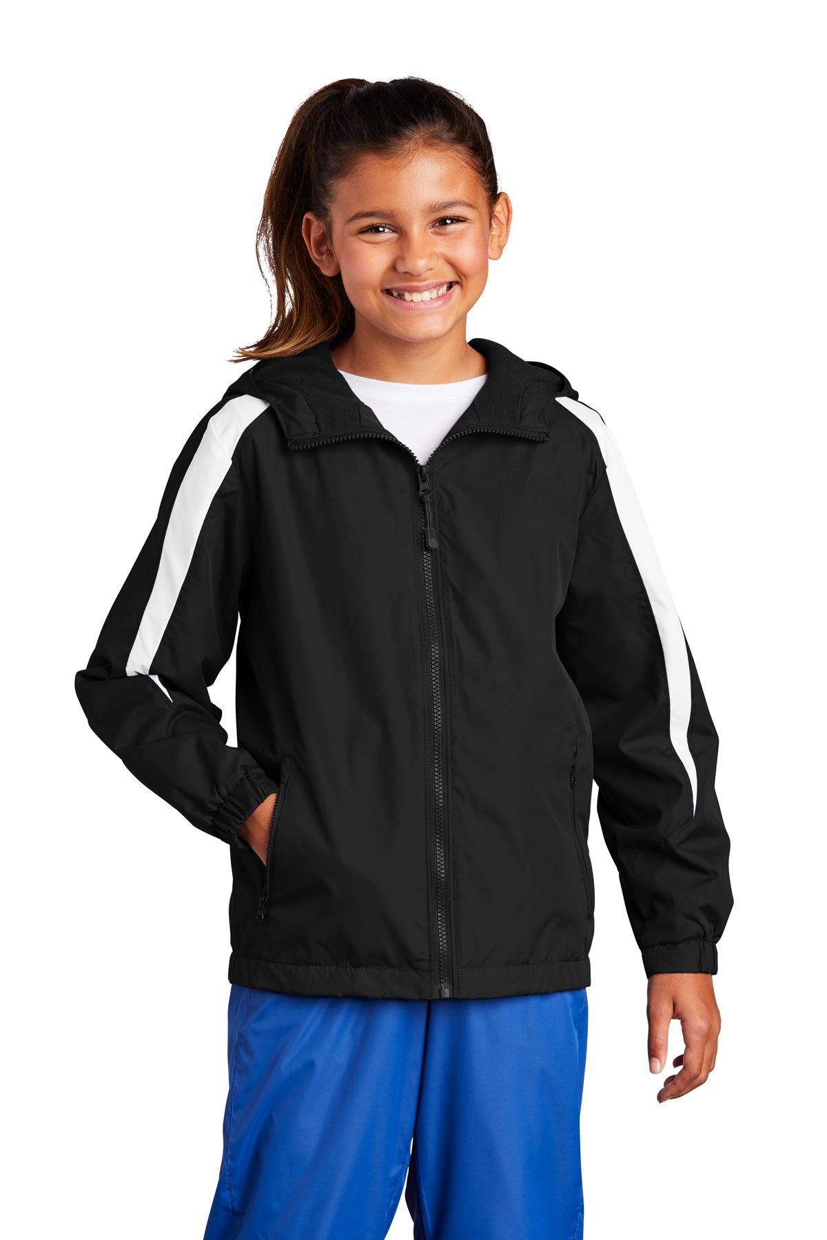 Adult & Youth - Fleece Lined Colorblock Jacket - (Centennial Jaguar Soccer)