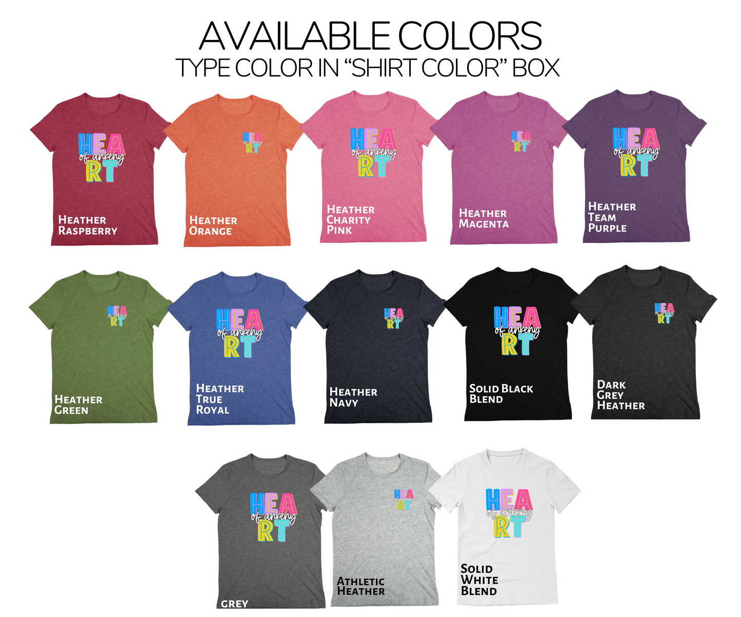 Unisex Cotton/Poly Tee (Heart of Ankeny)