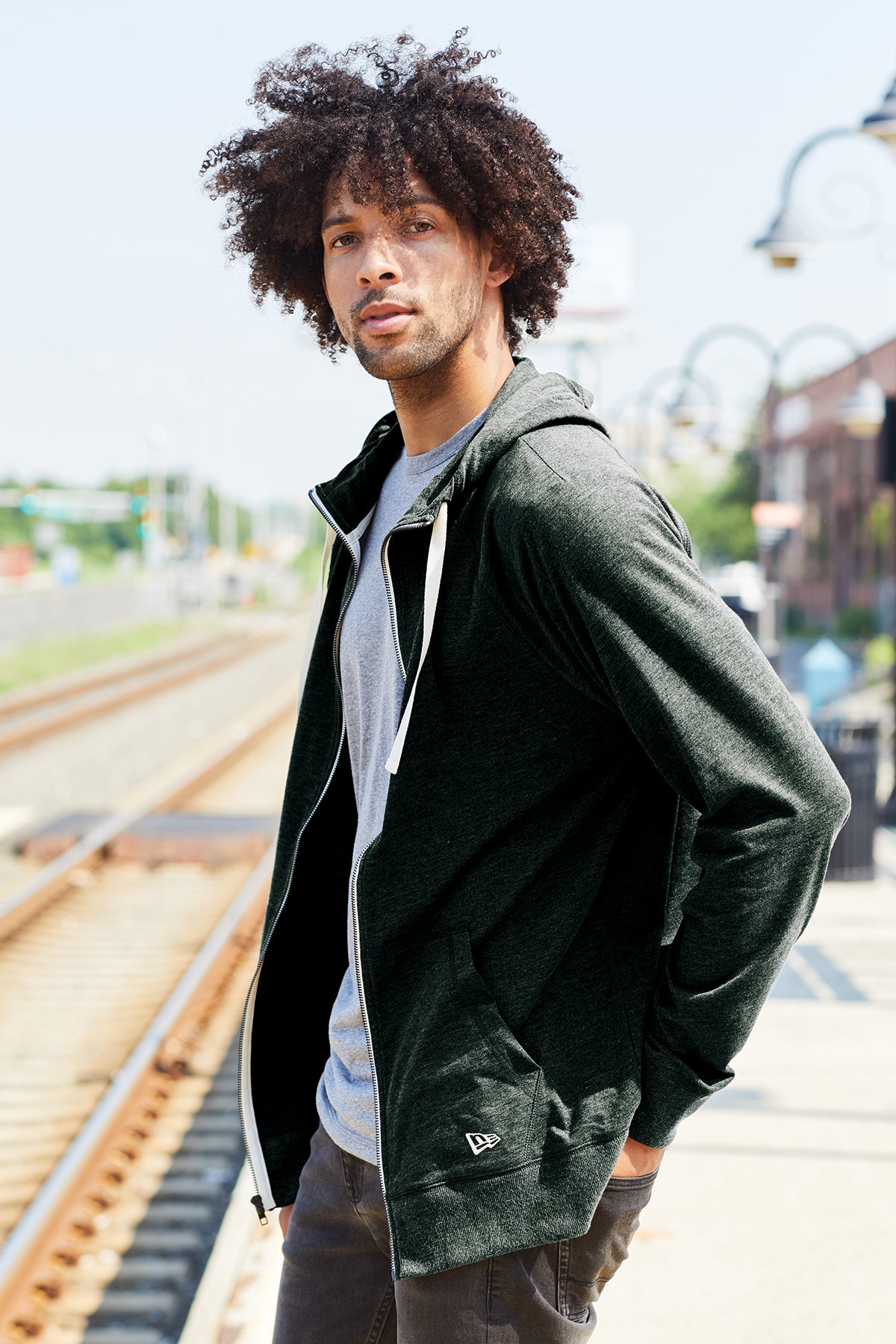 New Era - Sueded Full Zip Hoodie (Echelon)