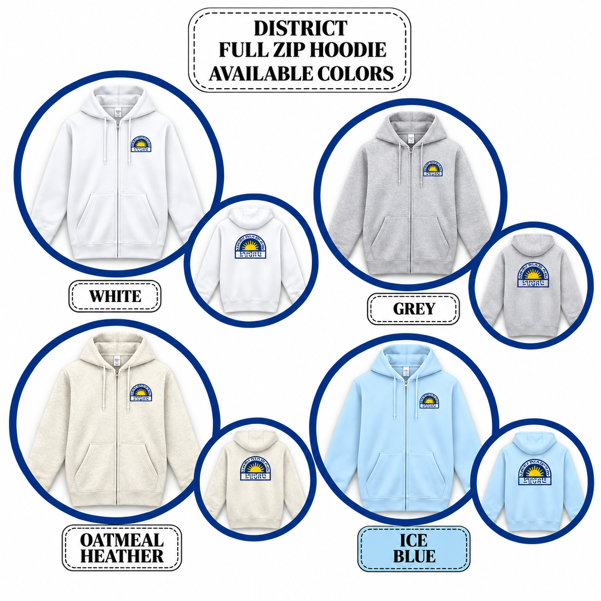 Adult - Full Zip Hoodie (Sunset Roller Rink)