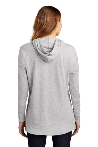 Ladies - Featherweight French Terry Hooded Tee (Nebraska Gold)