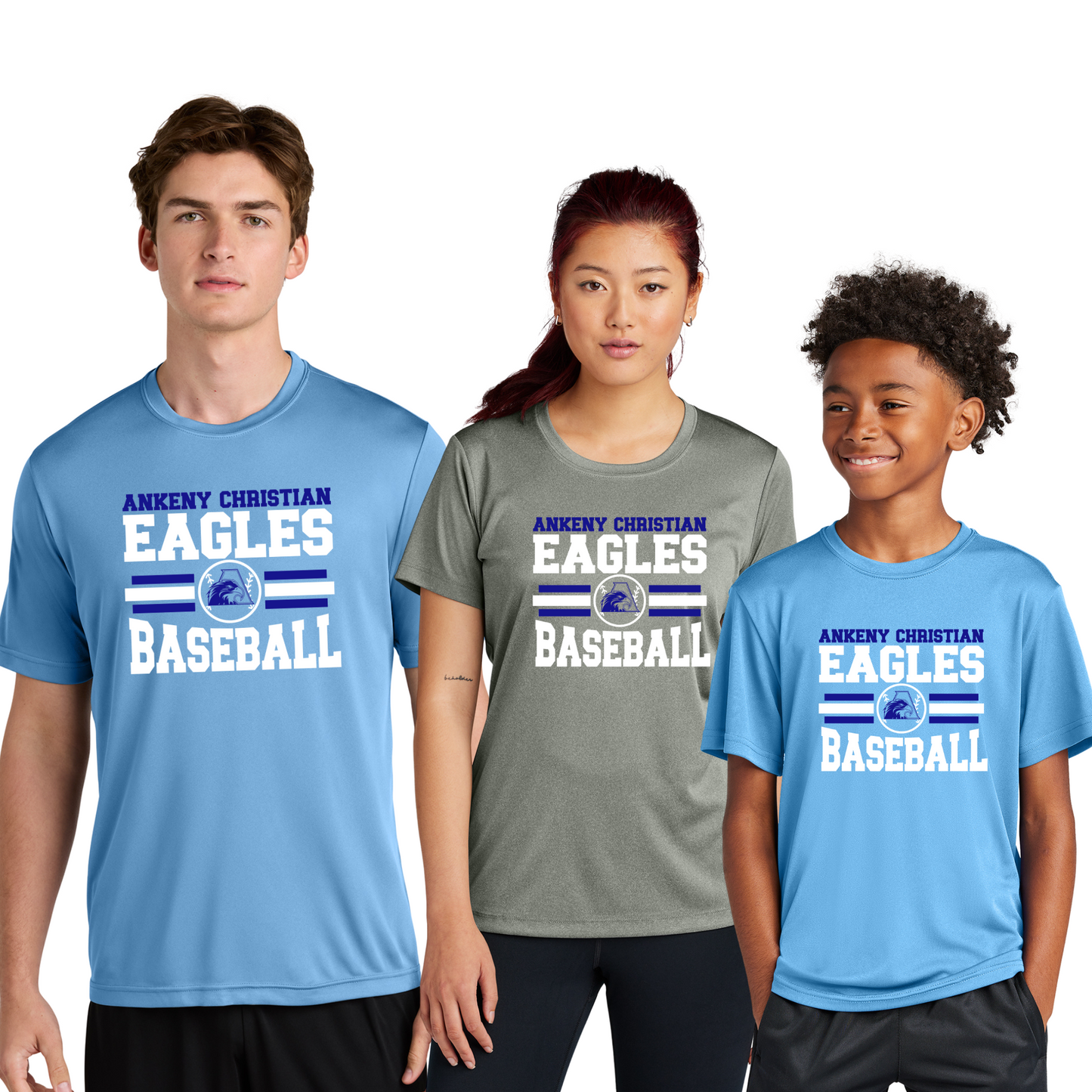 Adult, Ladies & Youth - Sport Tek Polyester Tee (ACA Baseball)