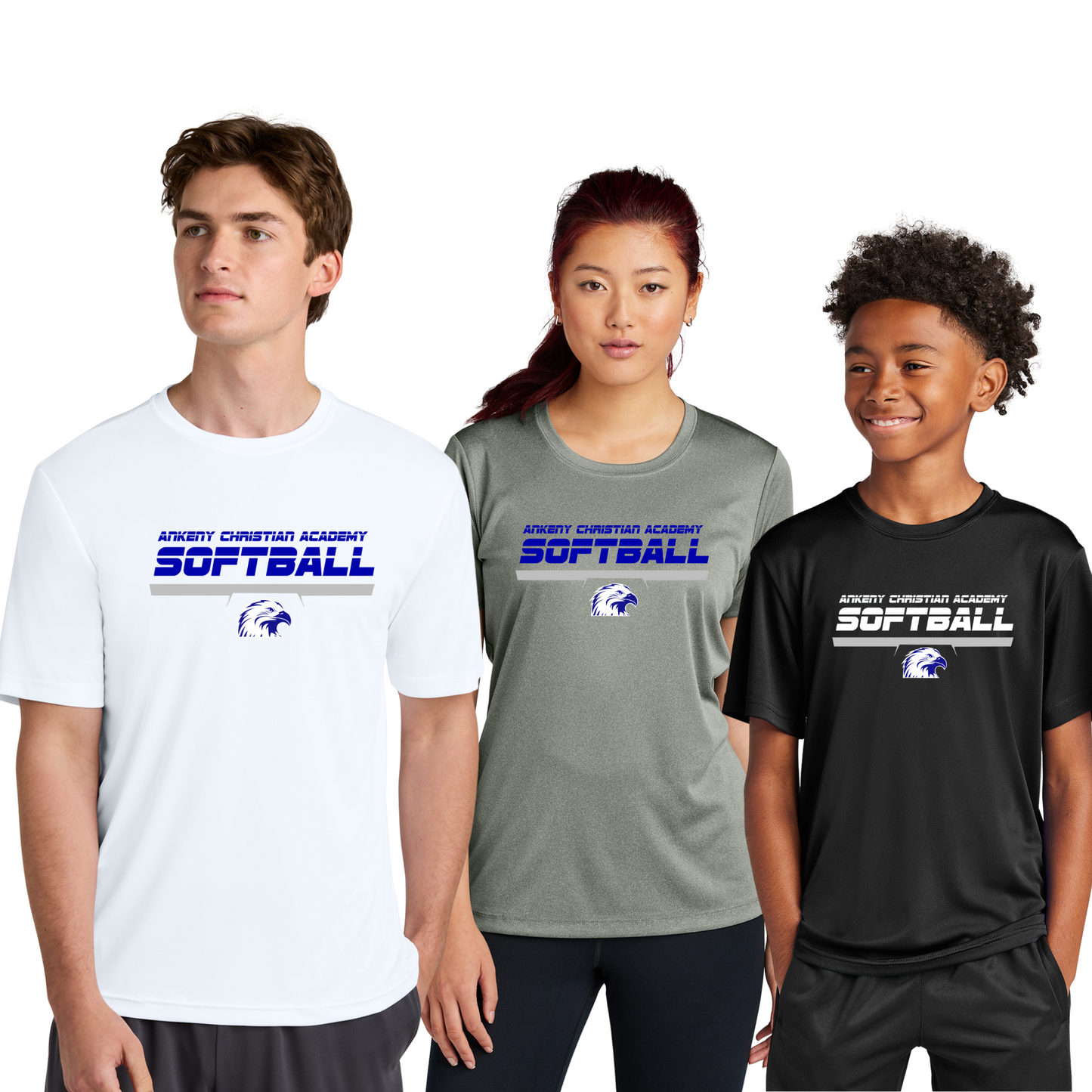 Adult, Ladies & Youth - Sport Tek Polyester Tee (ACA Softball)