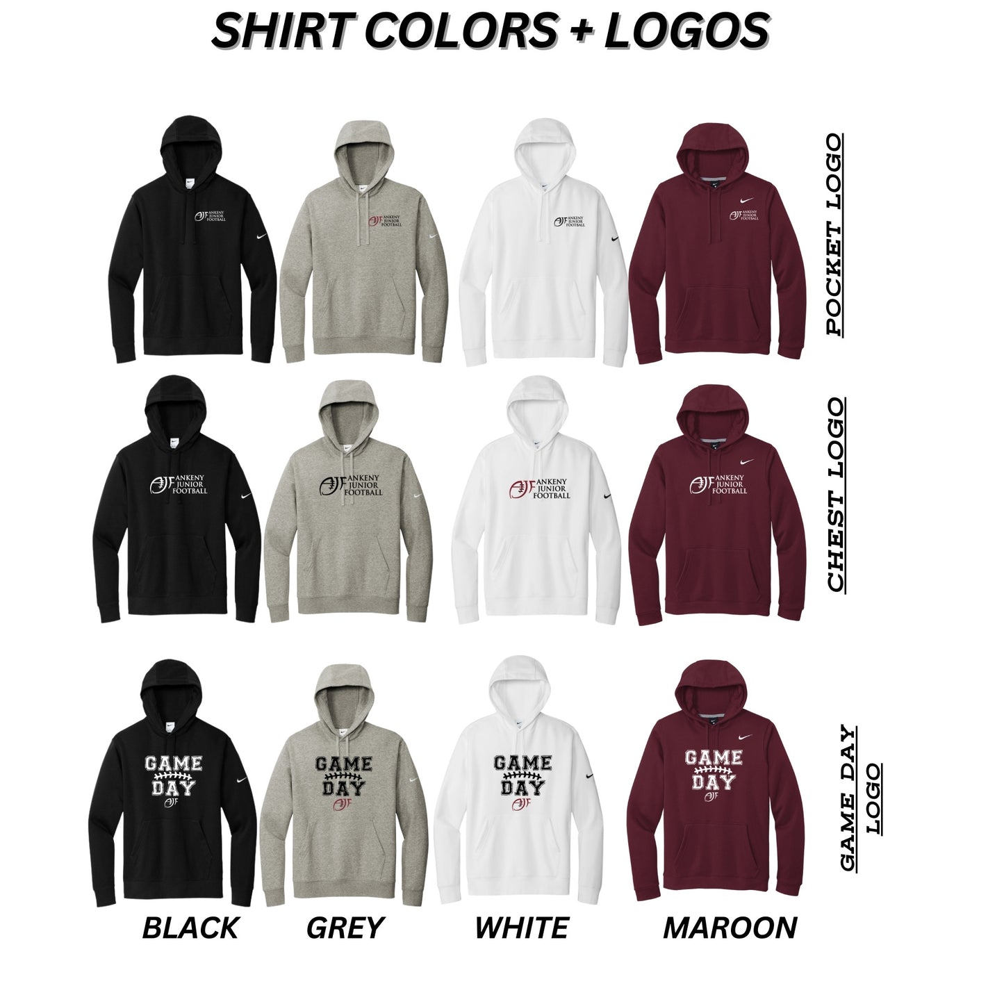 Adult & Ladies- Nike Club Pullover Fleece Hoodie - (AJF)