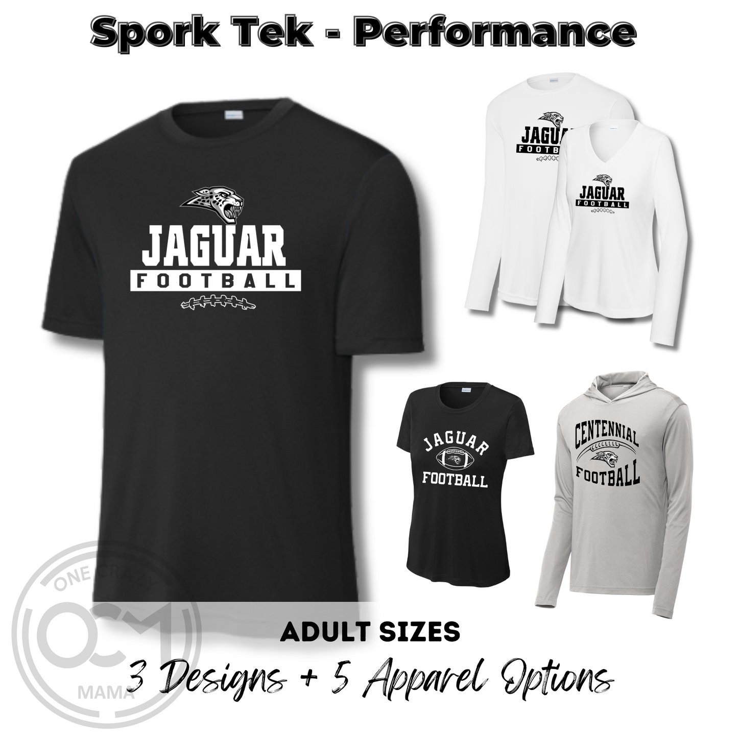Adult & Ladies - Sport Tek Performance Apparel (Centennial Jaguar Football)