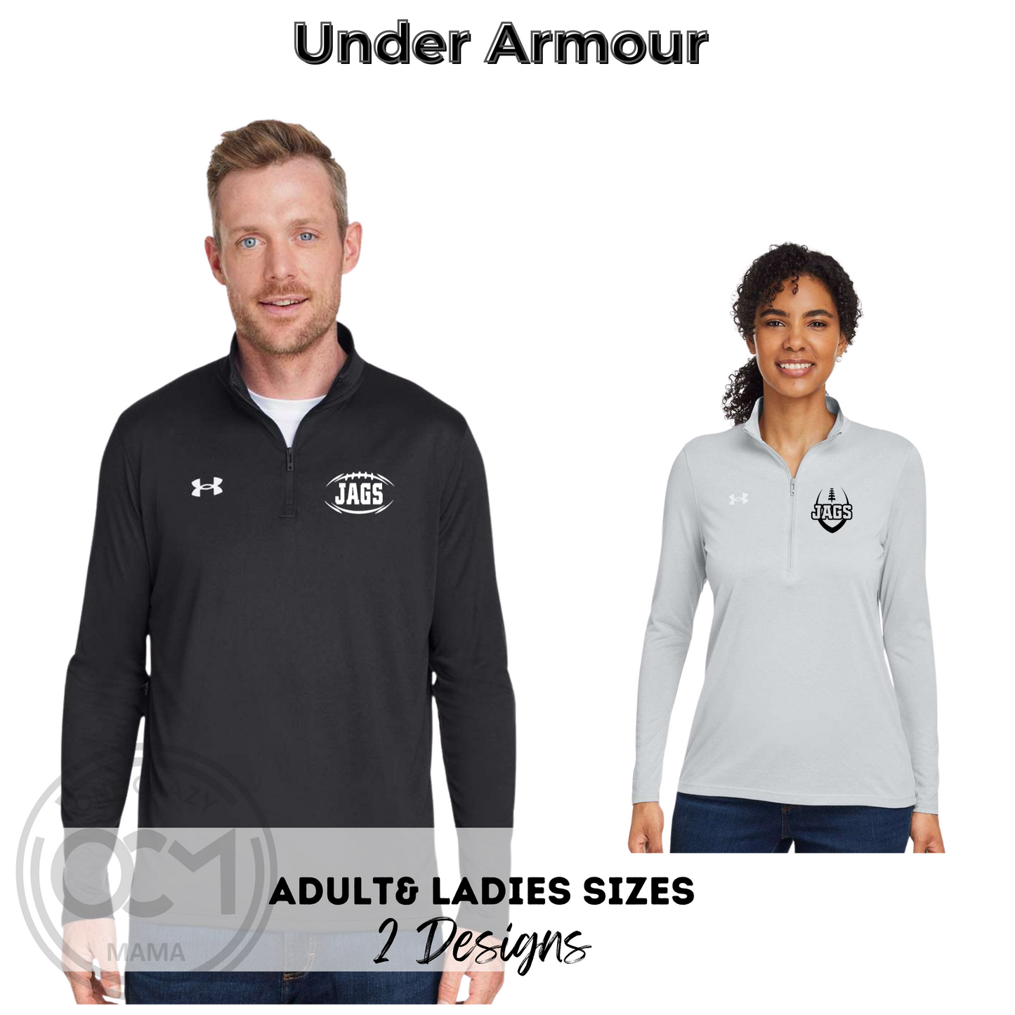 Adult & Ladies - Under Armour Performance 1/2 Zip (Centennial Jaguar Football)