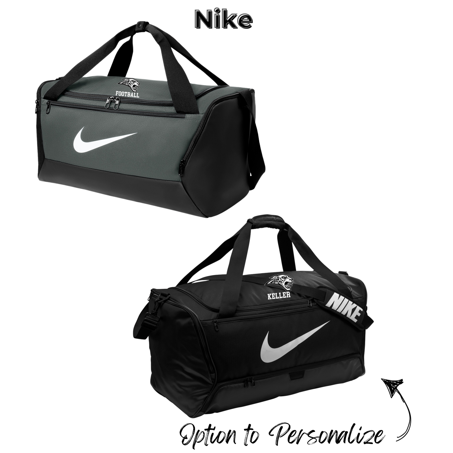 Duffel- Nike Small or Large Duffel (Centennial Jaguar Football)