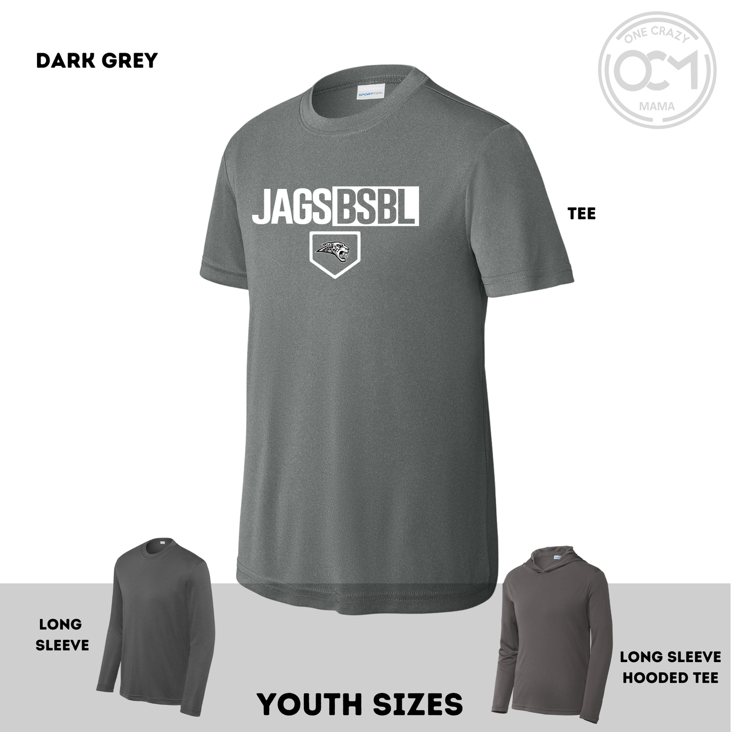 Youth - Multiple Performance Tees- (Centennial Jaguar Baseball)