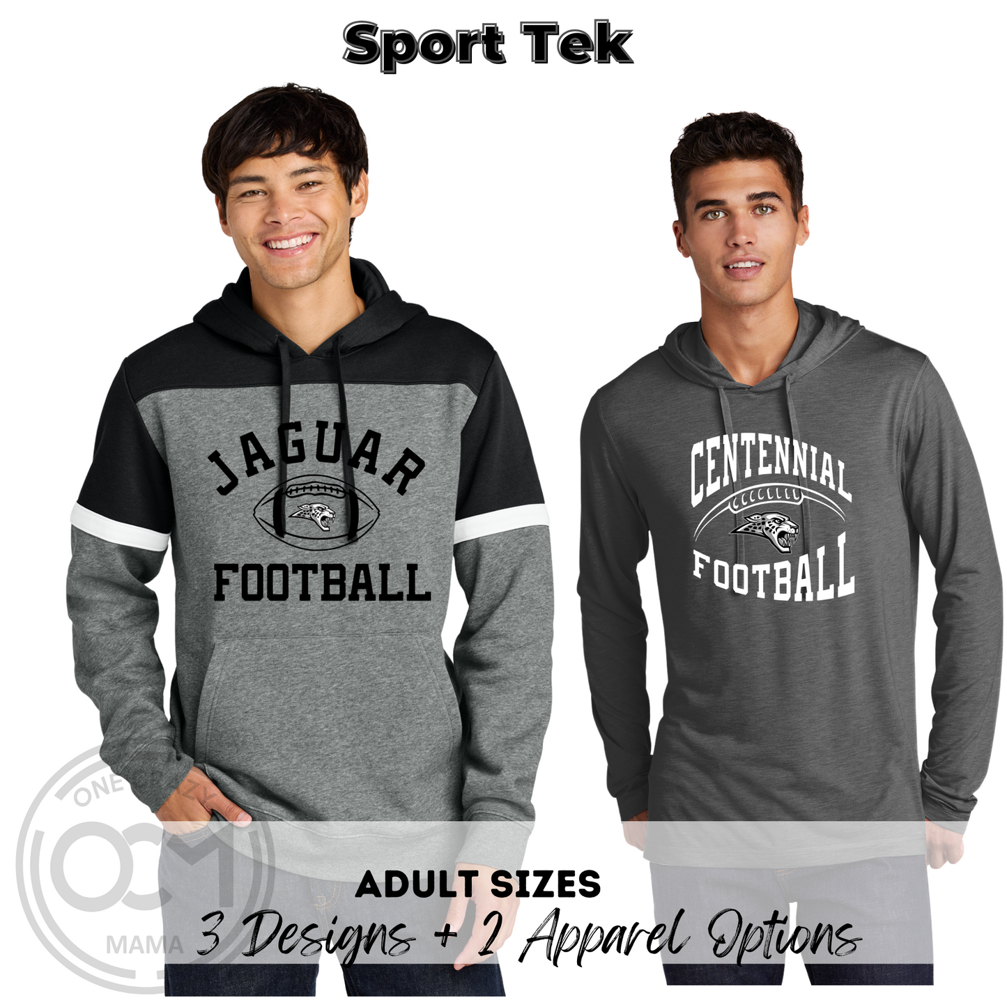 Adult - Sport Tek Colorblock Hoodie & Hooded Tee (Centennial Jaguar Football)