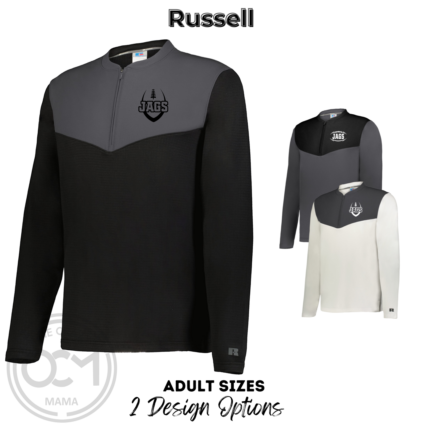 Adult - Russell Sideline 1/4 Zip (Centennial Jaguar Football)