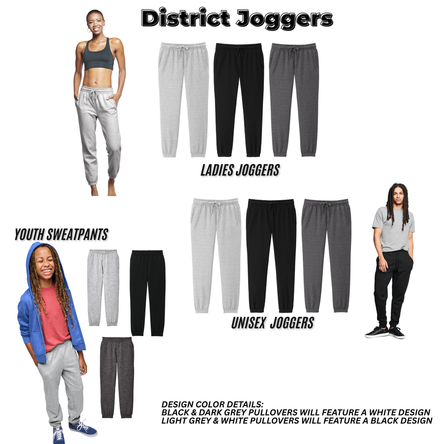 Adult, Ladies & Youth - District Joggers/Sweatpants (Centennial Jaguar Football)
