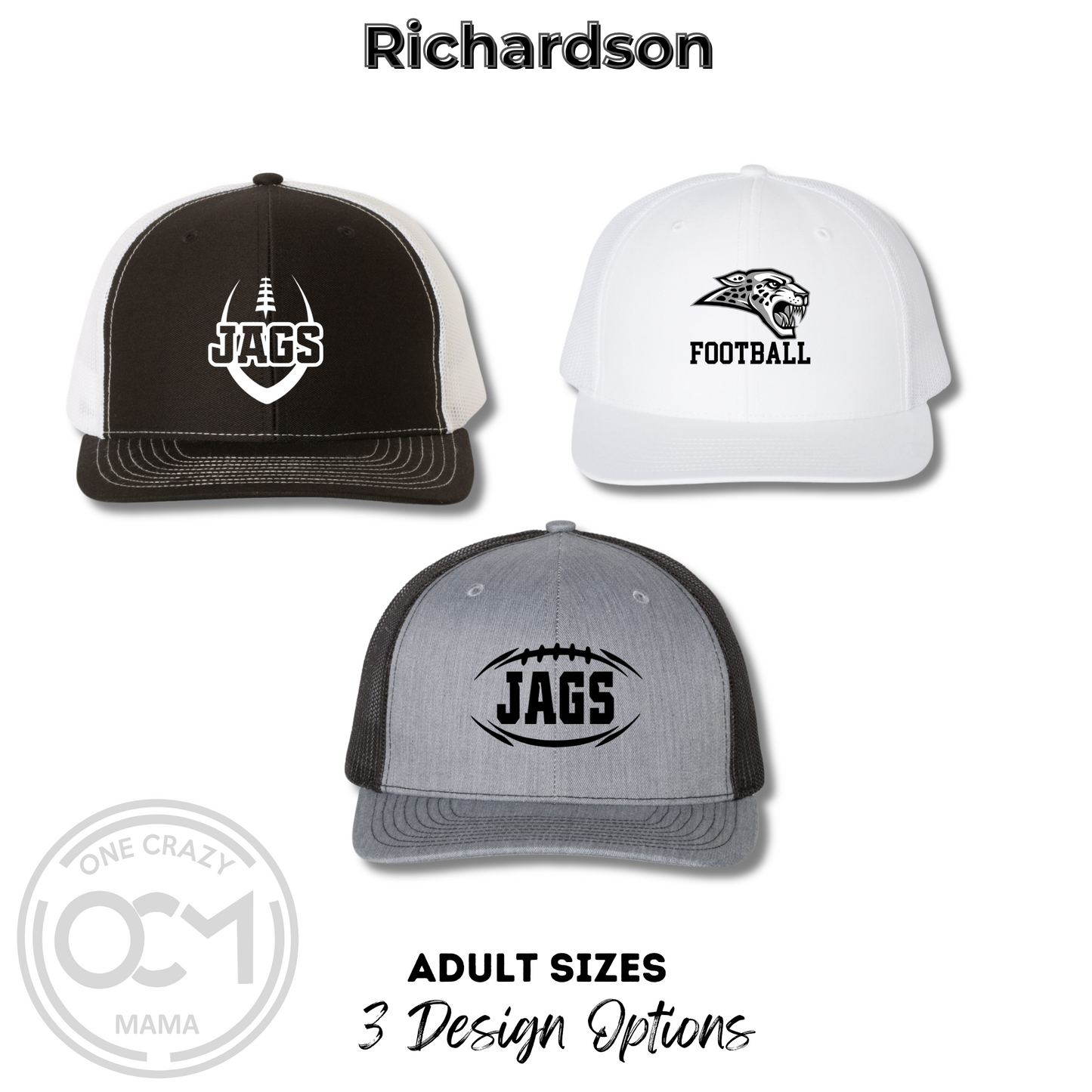 Adult - Richardson 112 Snapback Tucker Hat (Centennial Jaguar Football)
