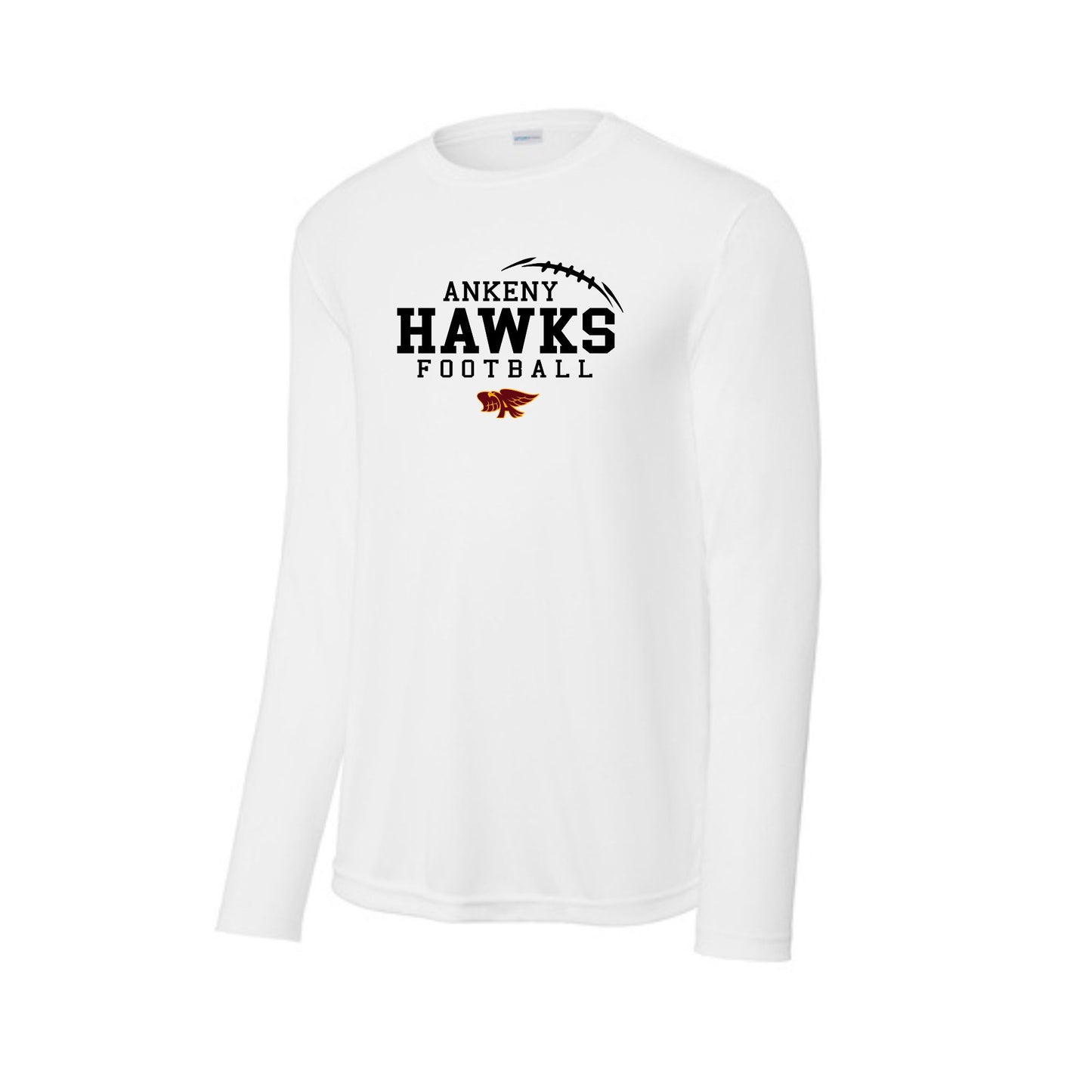 Adult & Youth - Sport Tek Performance Long Sleeve Tee + Tall Sizes (Ankeny Hawks Football 2024)