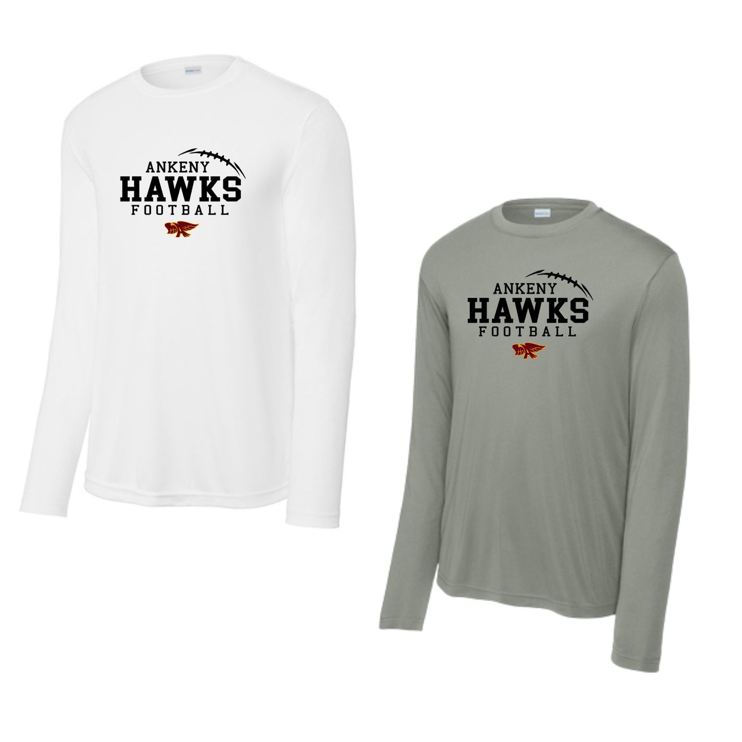 Adult & Youth - Sport Tek Performance Long Sleeve Tee + Tall Sizes (Ankeny Hawks Football 2024)