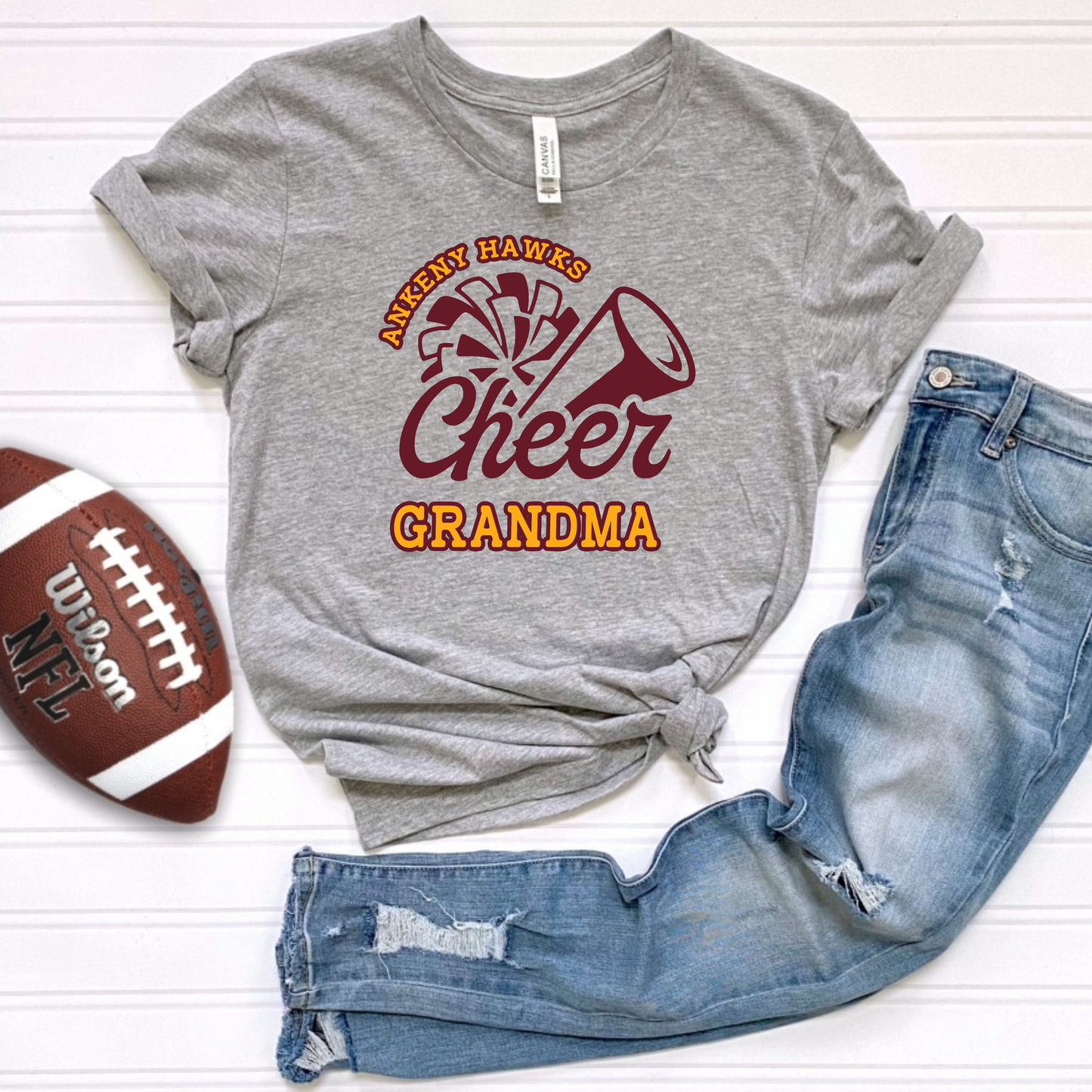 Senior Mom Hawk Cheer (5 Apparel Choices) -U Pick Name