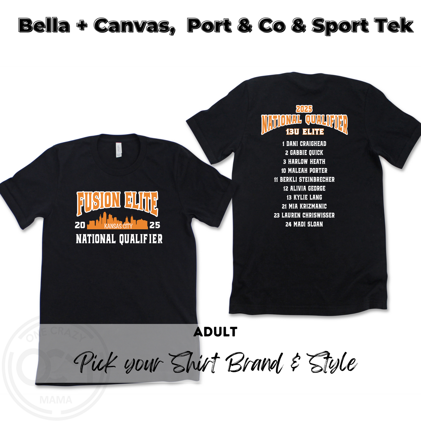 Adult - National Qualifier Shirt (Fusion Elite)