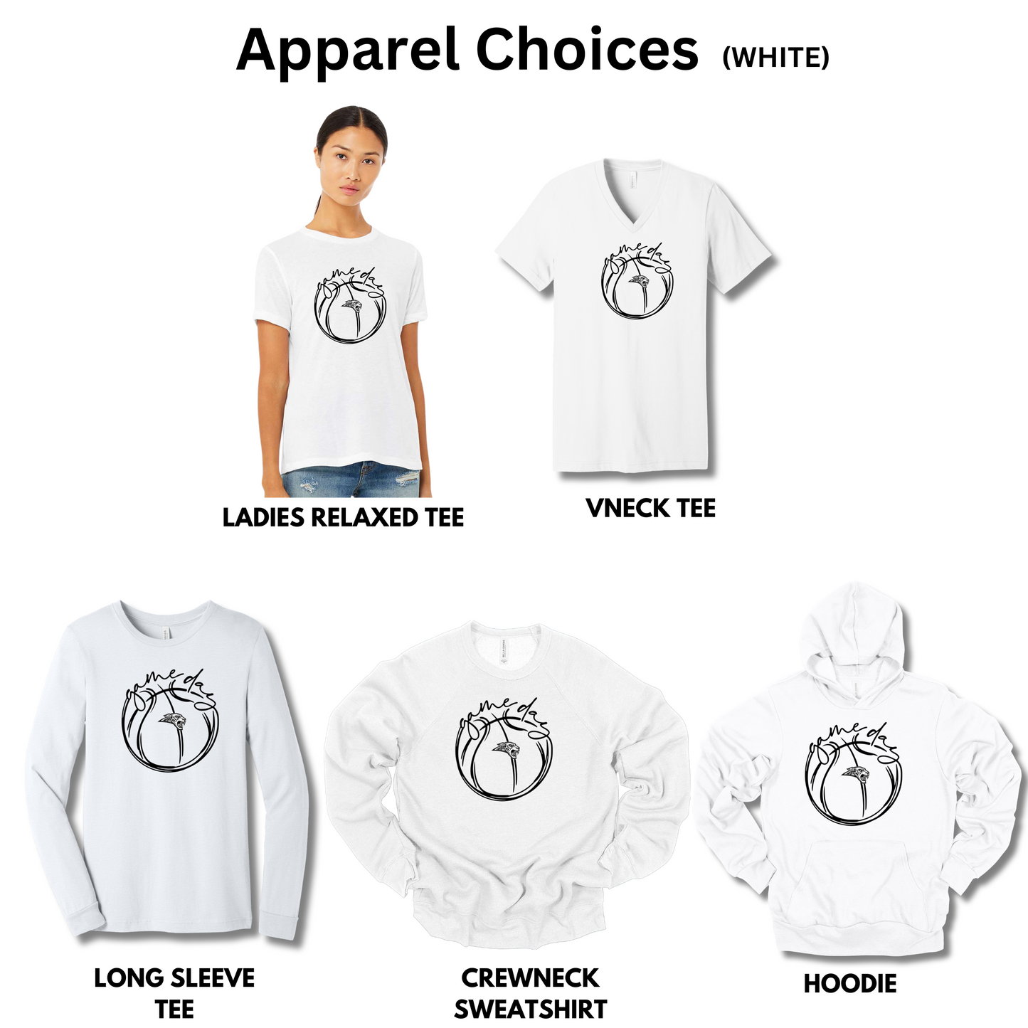 Adult - (5 Bella Apparel Options) - (Centennial Jaguar Basketball Collection)