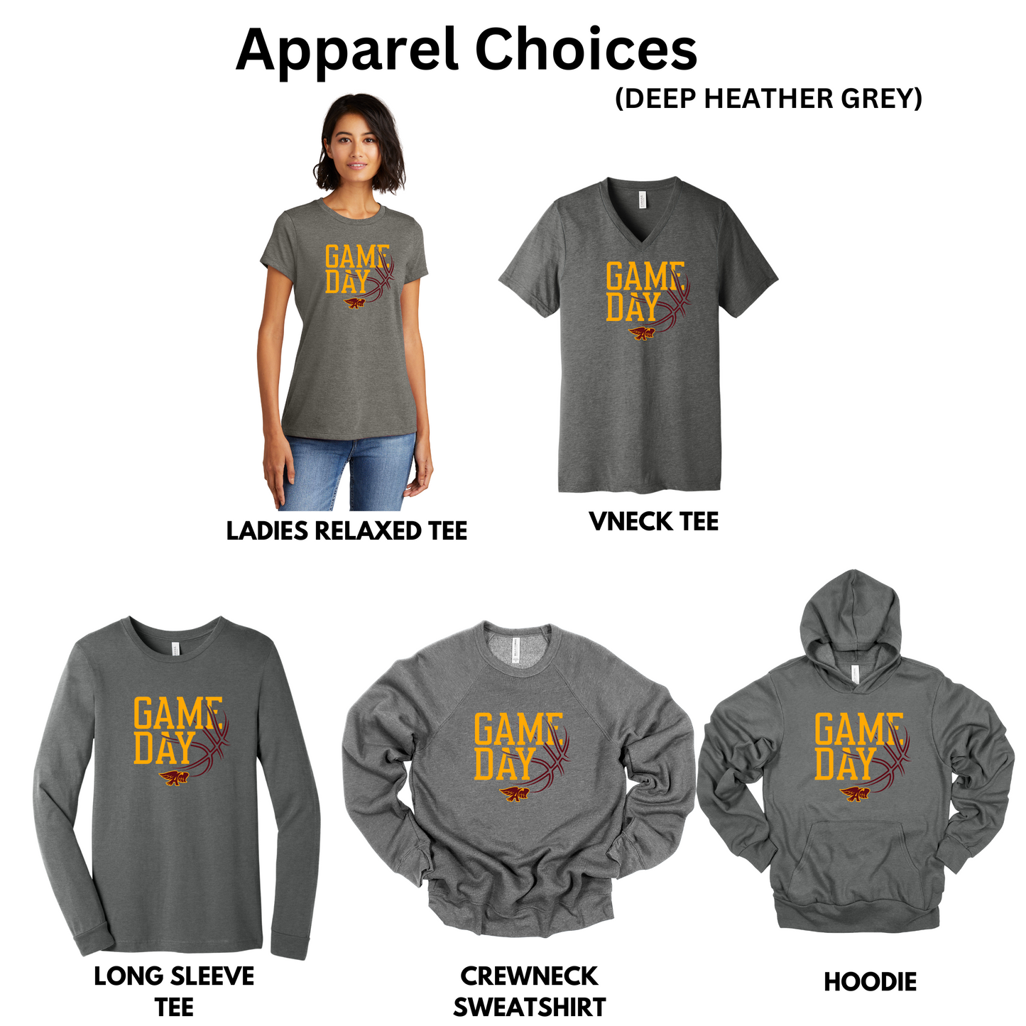 Adult - (5 Bella Apparel Options) - (Ankeny Hawks Basketball Collection)