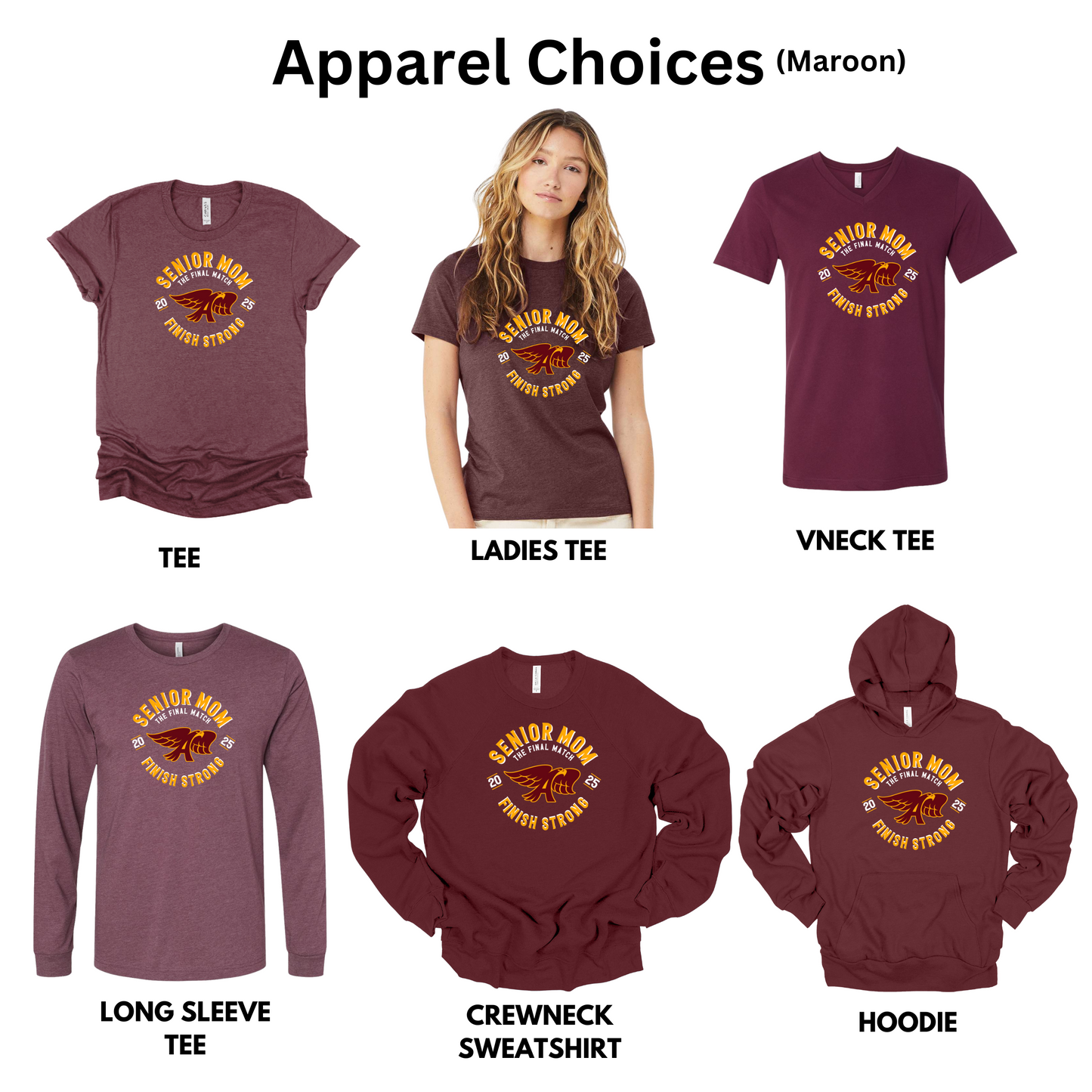 Adult - (6 Shirt Styles) - (Hawks Senior Wrestling Mom)