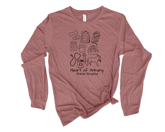 Unisex Long Sleeve Tee (Heart of Ankeny)