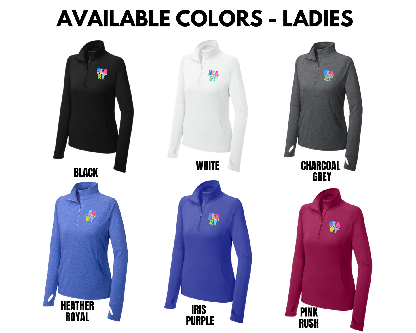 Ladies & Mens- Stretch 1/4-Zip Pullover (Heart of Ankeny)