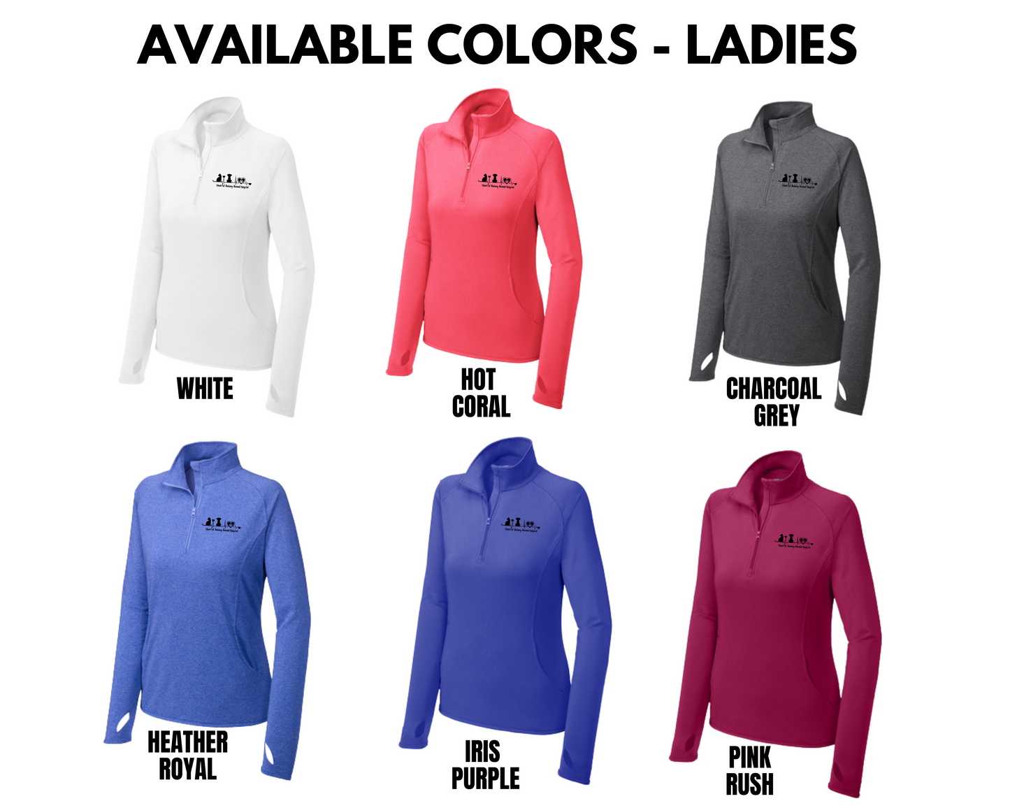 Ladies & Mens- Stretch 1/4-Zip Pullover (Heart of Ankeny)