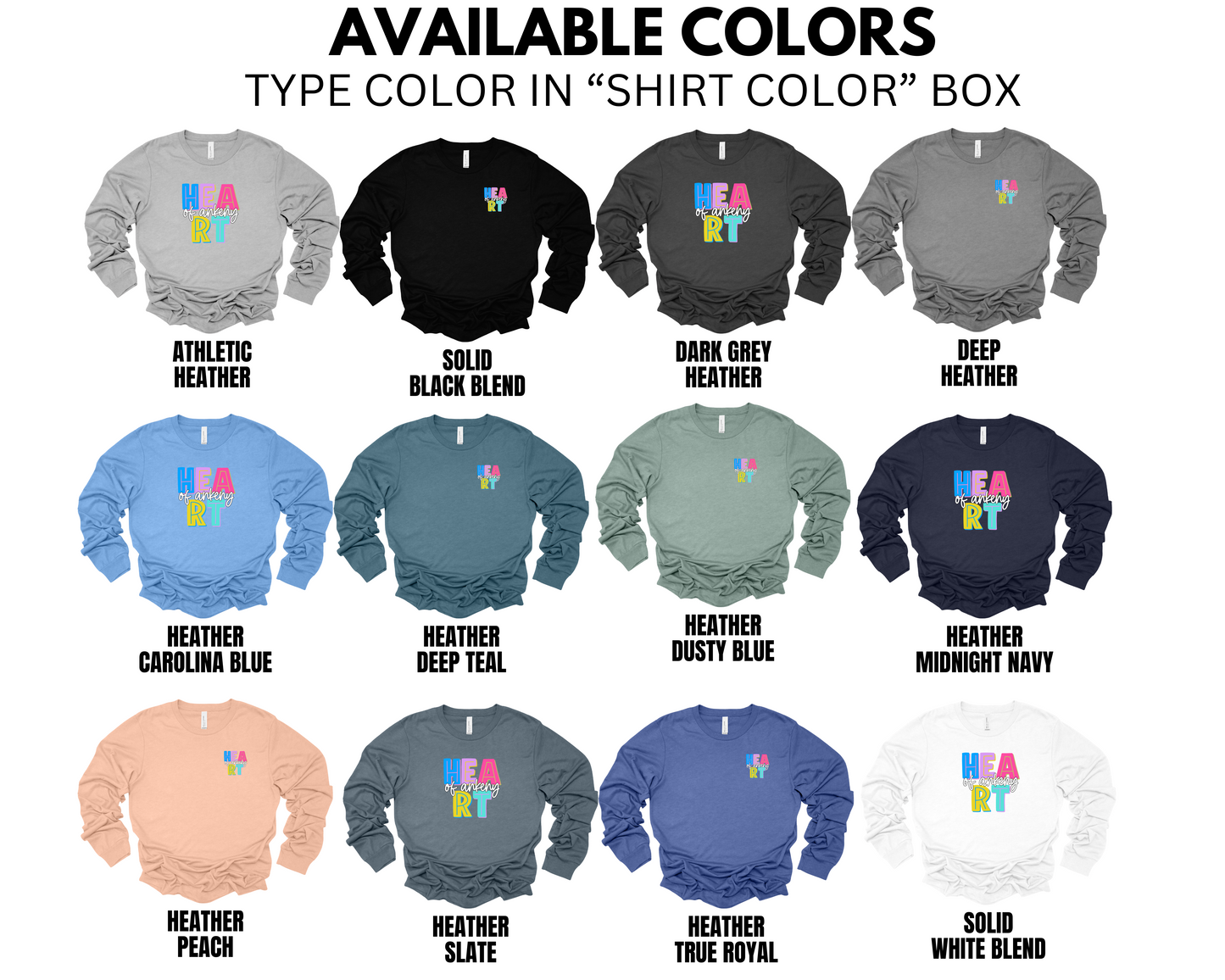 Unisex Long Sleeve Tee (Heart of Ankeny)