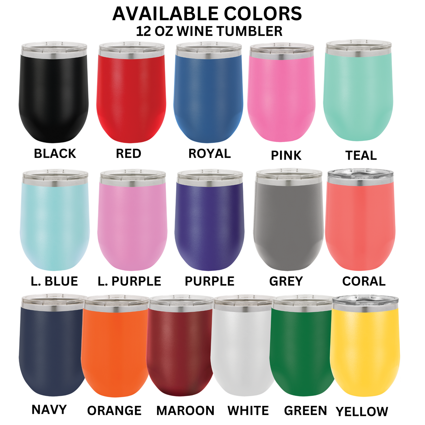 Custom Logo / Design - 12 Oz Wine Tumbler