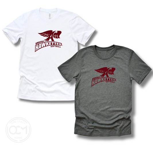 Adult & Youth - Next Level Unisex Tee (Ankeny Hawkette Softball)