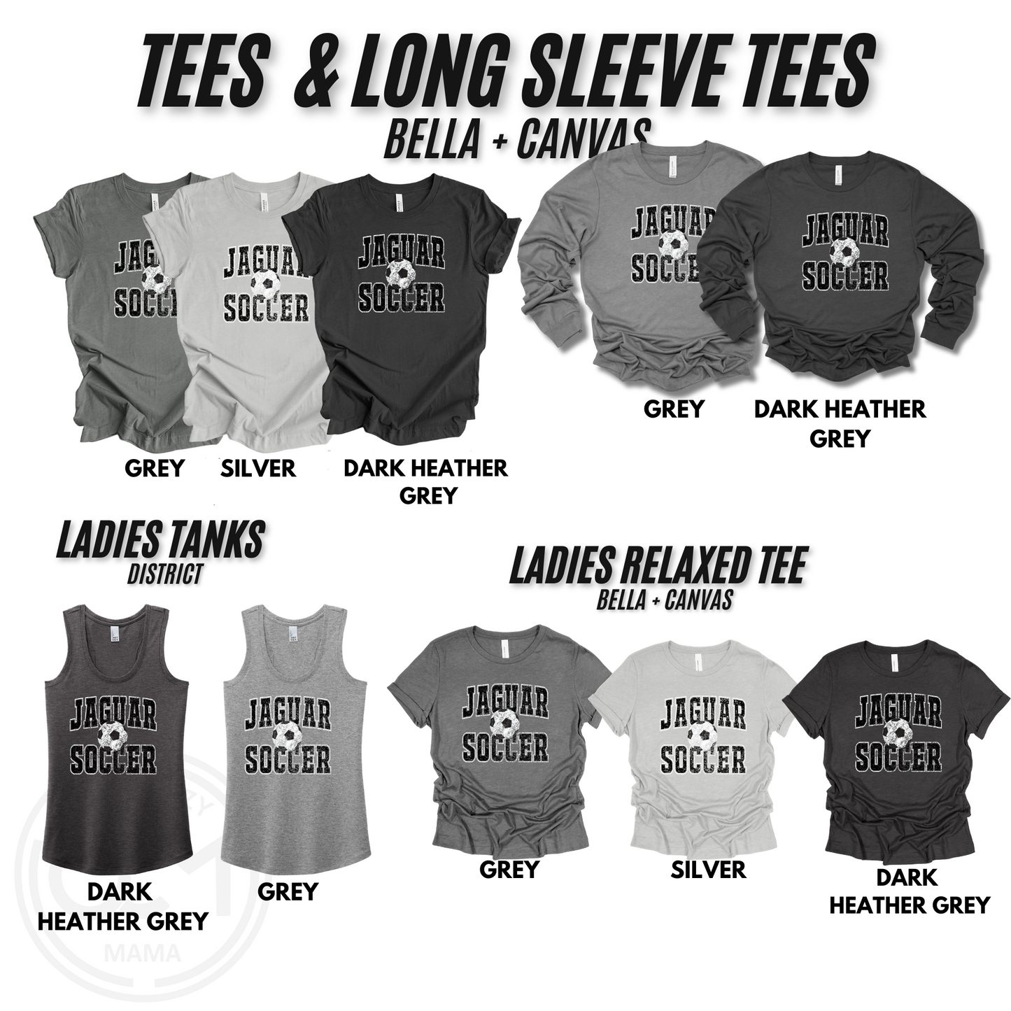Adult - 6 Apparel Options (Centennial Jaguar Soccer)