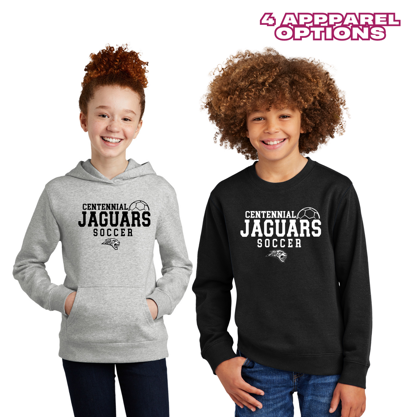 Youth - 4 Apparel Options - (Centennial Jaguar Soccer)