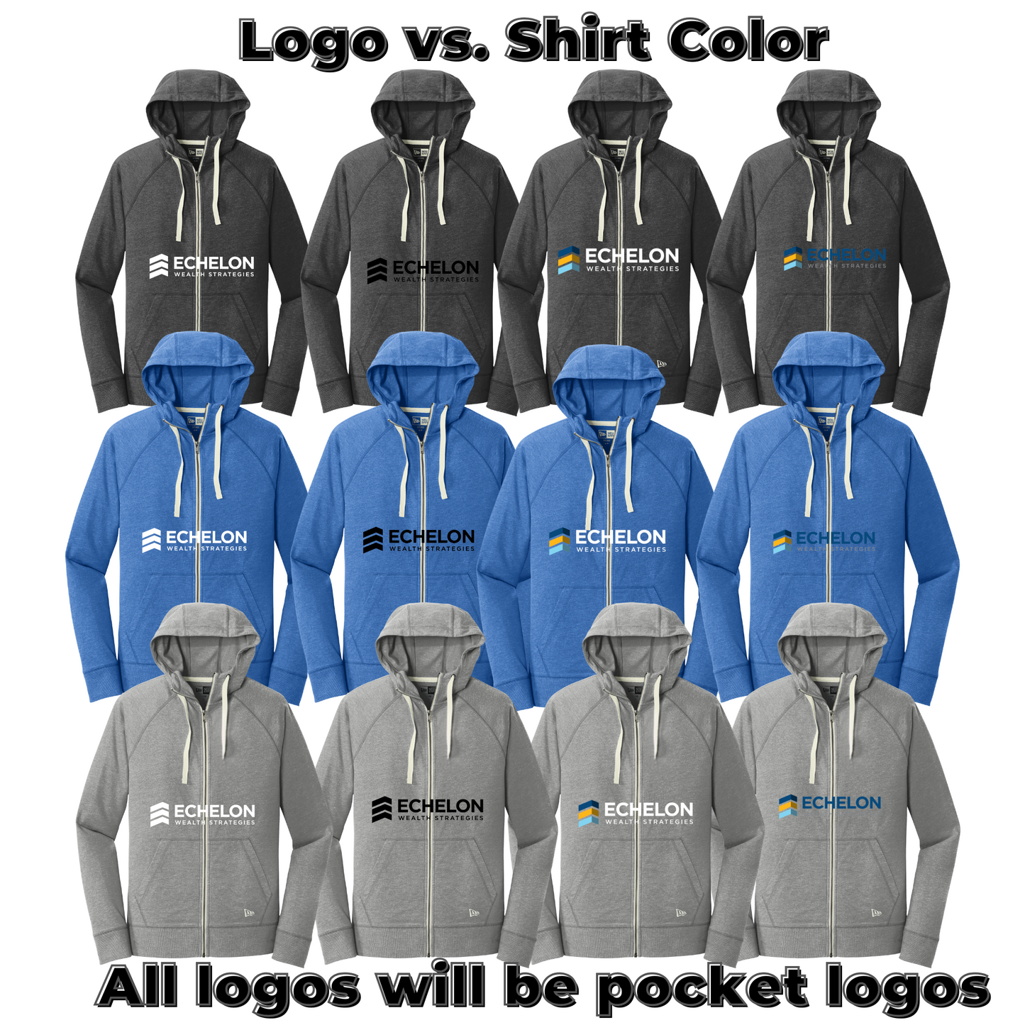 New Era - Sueded Full Zip Hoodie (Echelon)