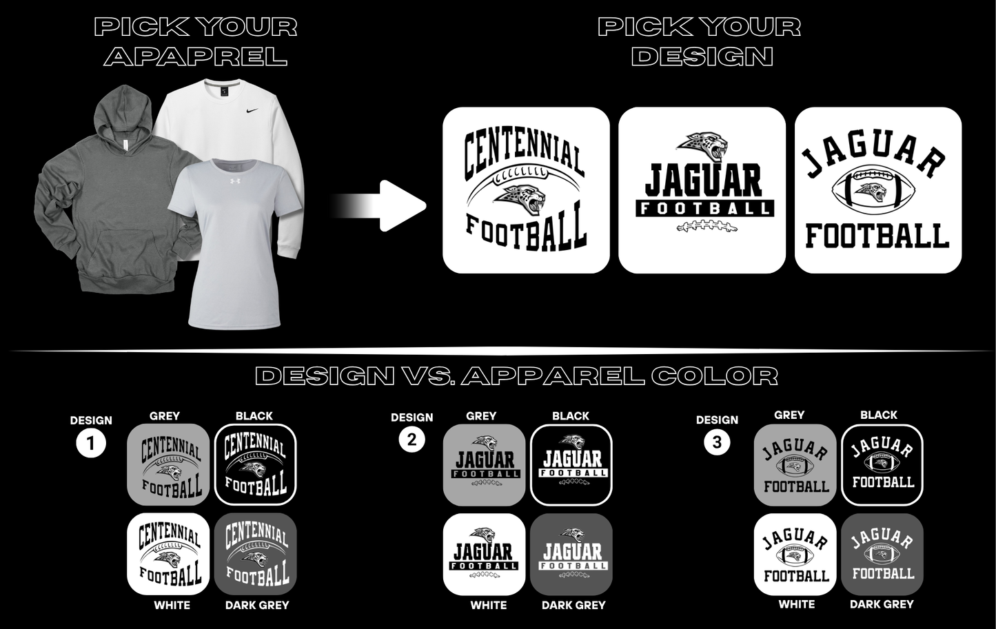 Youth - Sport Tek Performance Apparel (Centennial Jaguar Football)