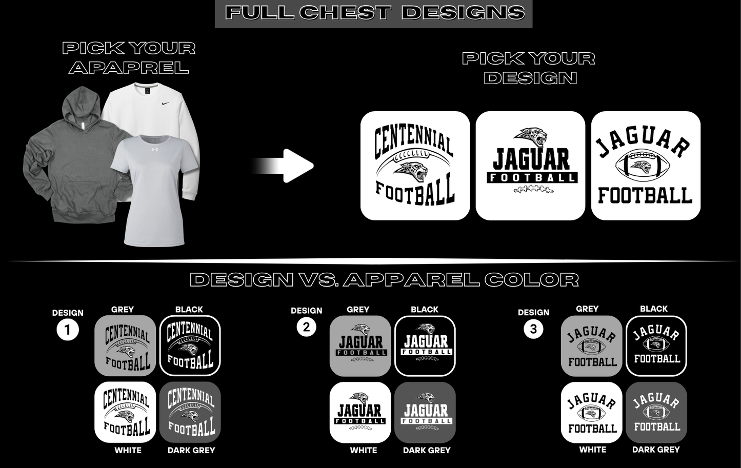 Youth - Next Level Tees (Centennial Jaguar Football)
