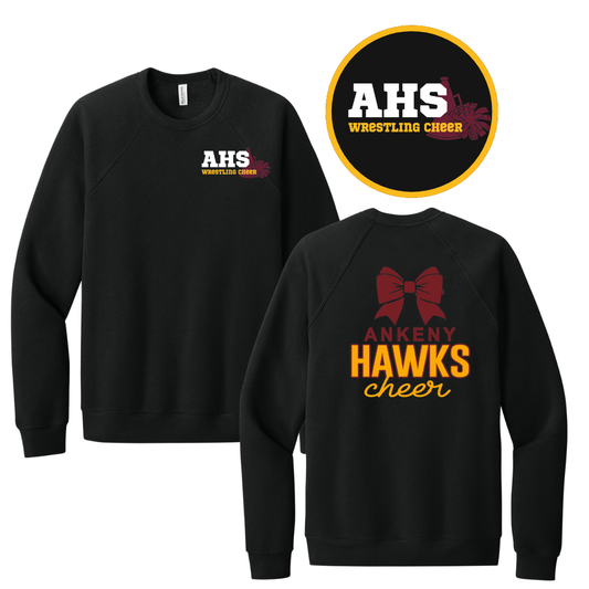 Bella+Canvas - Unisex Crewneck Sweatshirt - (Ankeny Hawks Wrestling Cheer)