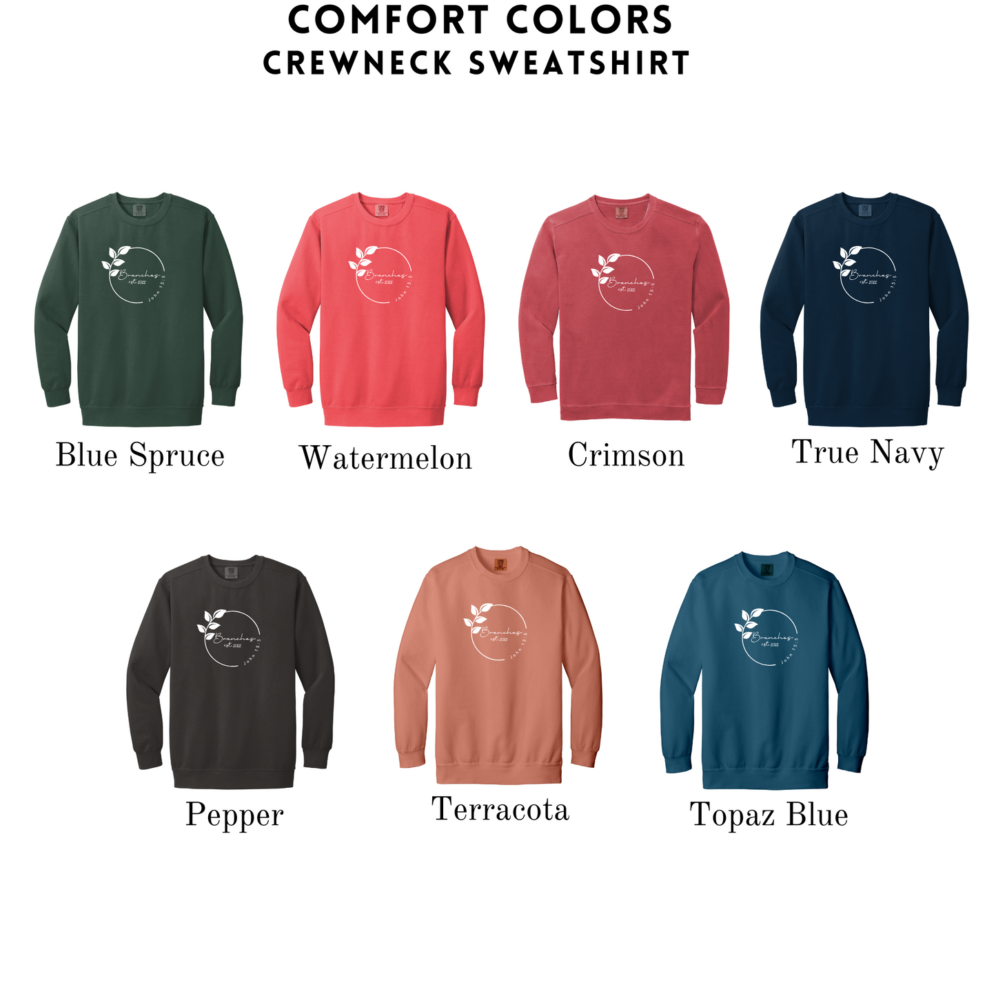 Comfort Colors - Adult Unisex Garment Dyed Sweatshirt (Branches)