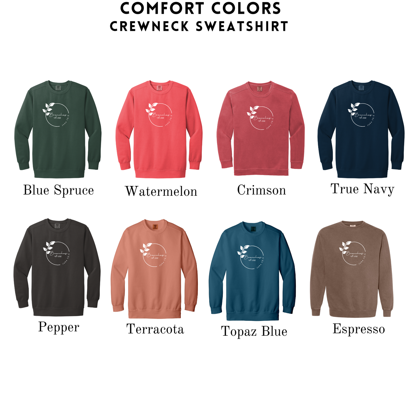 Comfort Colors - Adult Unisex Garment Dyed Sweatshirt (Branches)