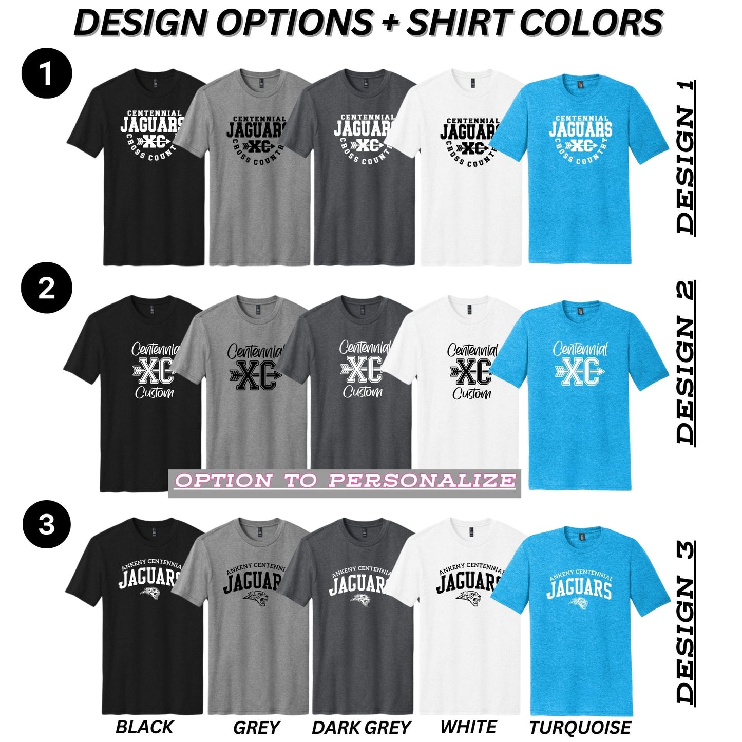 Adult & Youth - District Unisex Tee (Centennial Jaguars XC)