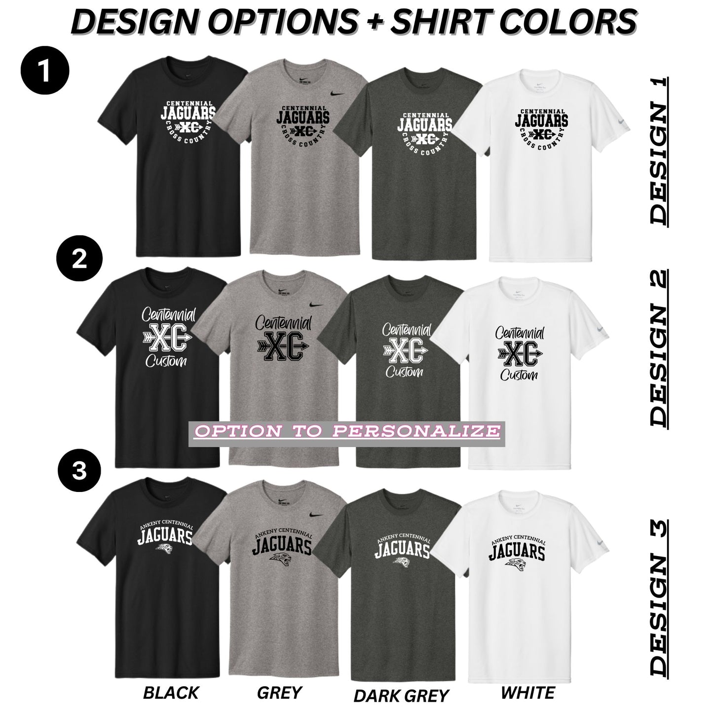 Adult, Ladies & Youth - Nike Legend Poly Tee - (Centennial Jaguars XC)