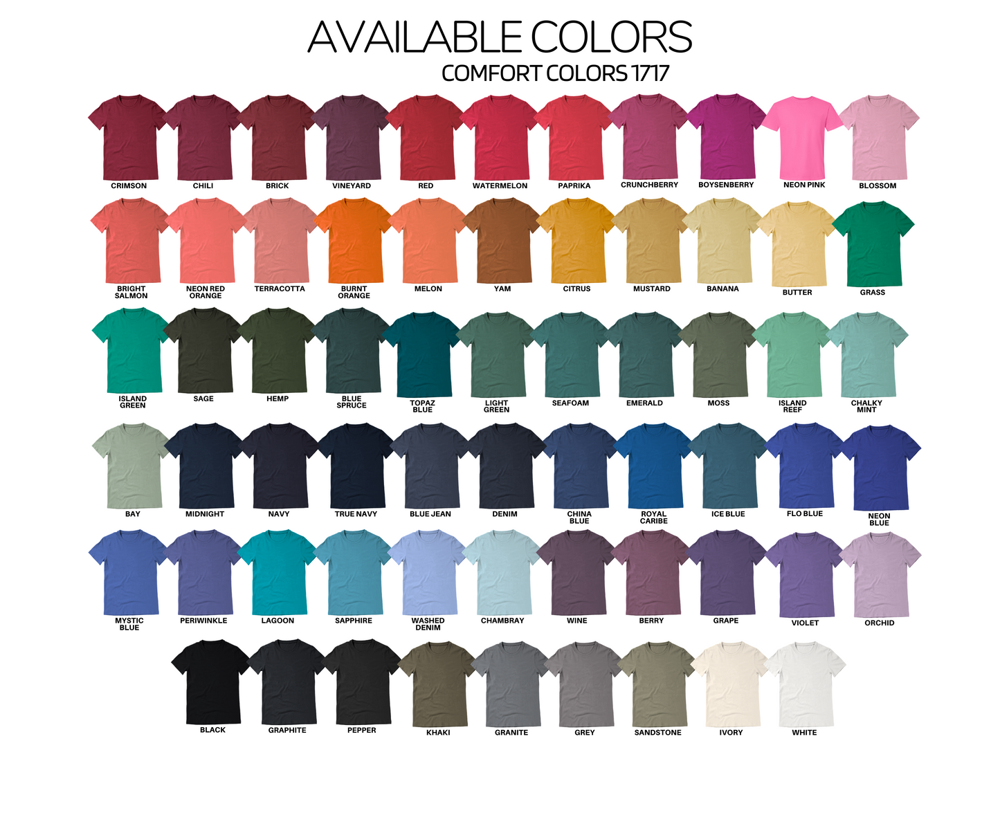 Adult - Game Day Chenille Patch Tees & Sweatshirts (Comfort Colors)