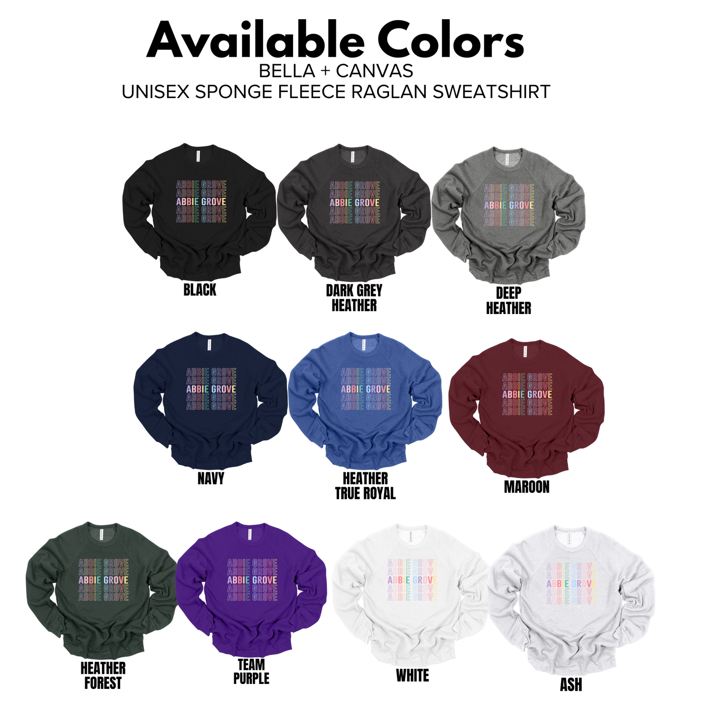 Bella+Canvas -Unisex Crewneck Sweatshirt (Abbie Grove Elementary)