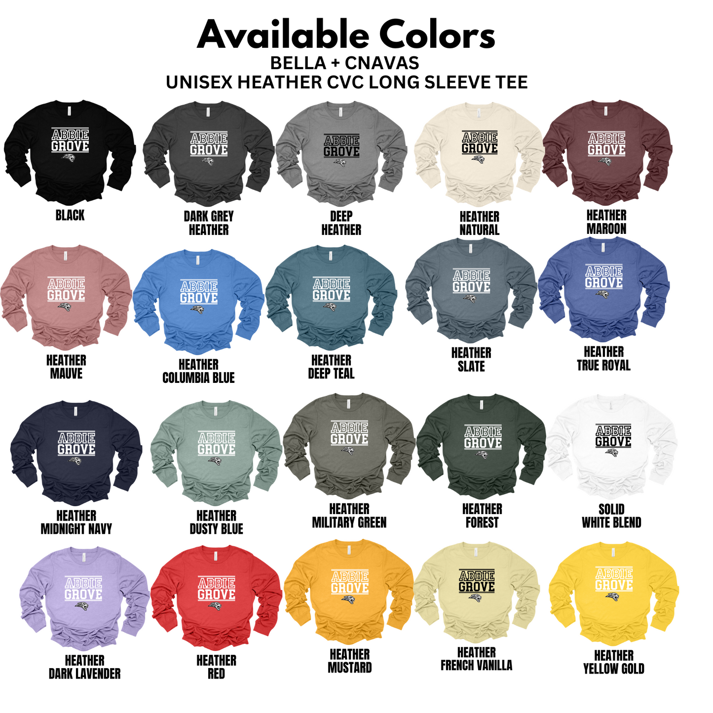 Bella+Canvas - Unisex Long Sleeve Tee -(Abbie Grove Elementary)