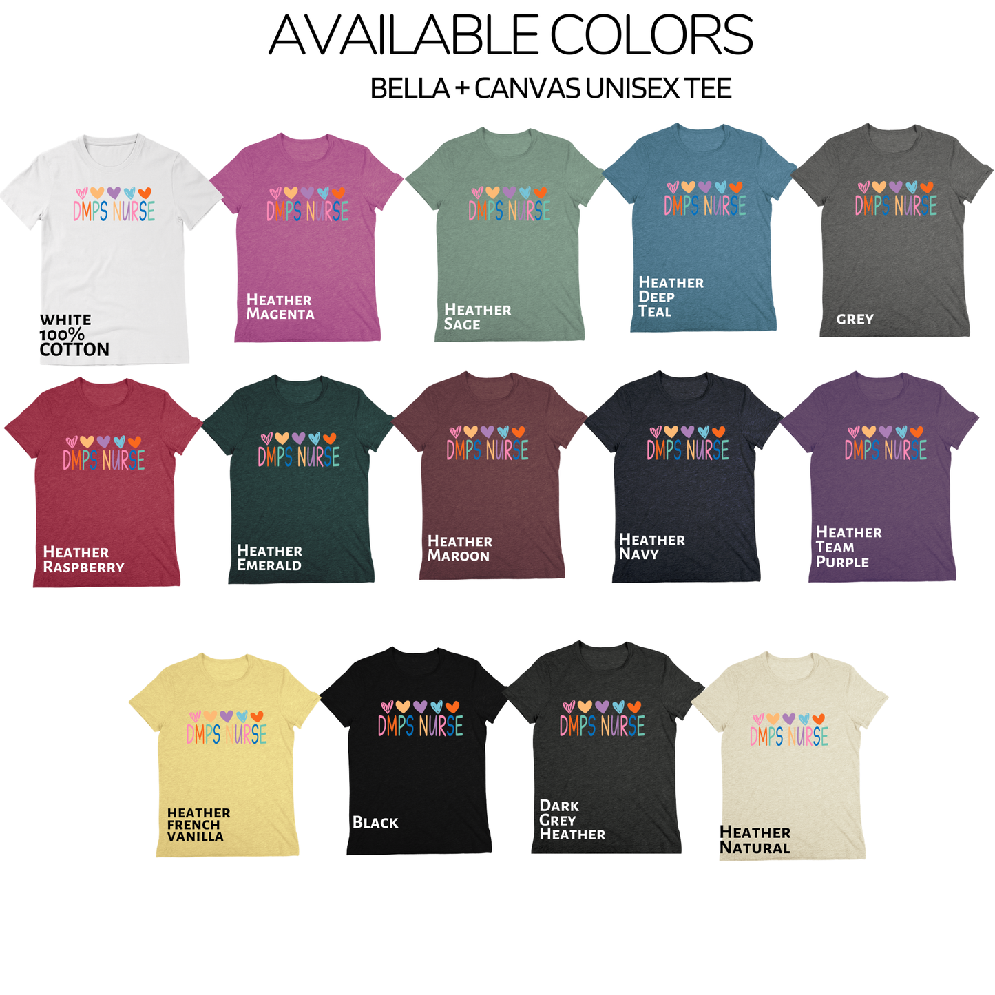 Bella+Canvas - Unisex Tee (DMPS Nurses)