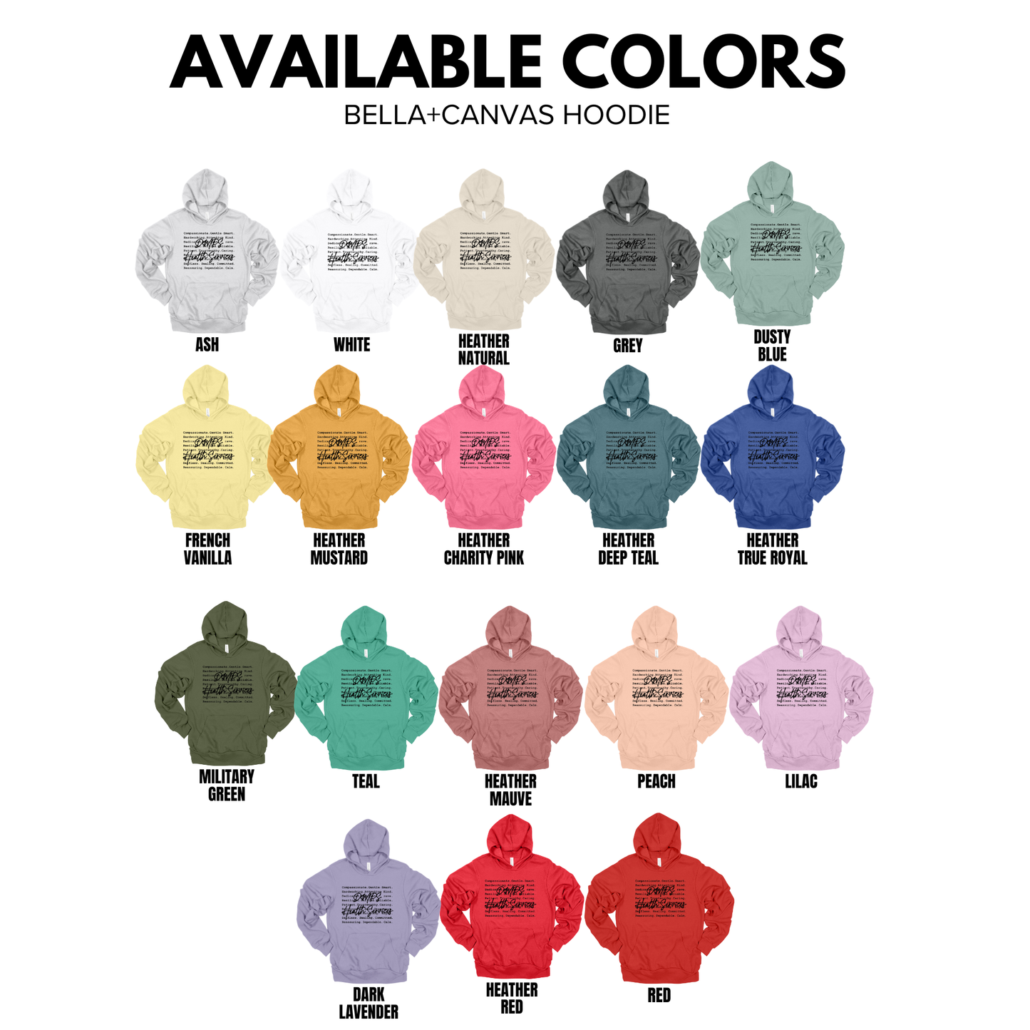 Bella + Canvas -Unisex Hoodie (DMPS Nurses)