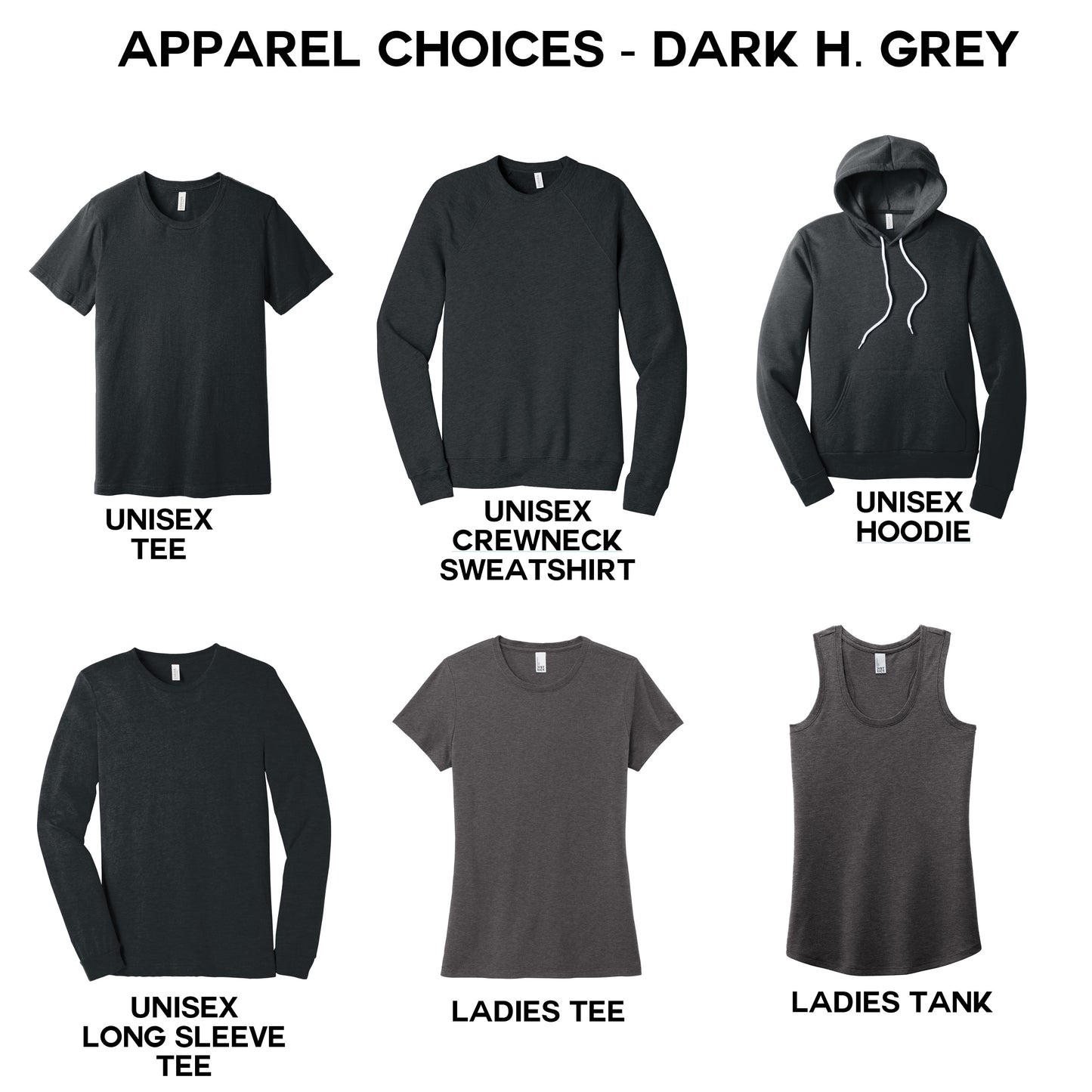 Adult - 6 Apparel Options -Option to add # (Centennial Jaguar Soccer)
